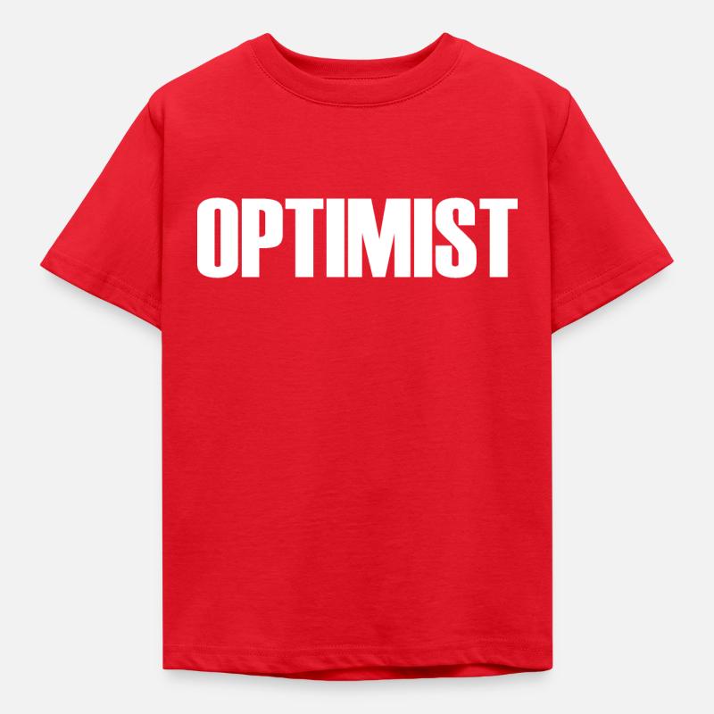 Optimiste - T-shirt Enfant - rouge
