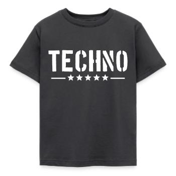 Techno Love Citation Dire Musique Fête Célébrer Logo - T-shirt Enfant - charbon - Devant - AI Model Kid Female (0cm)