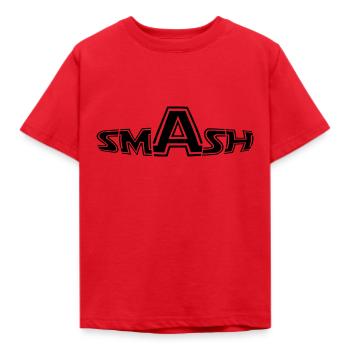 Black - SMASH IT - Kids' T-Shirt - red - Front - AI Model Kid Male (0cm)