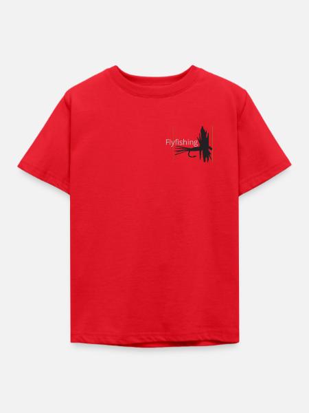 Fliegenfischen Fliegenbinden - Kinder T-Shirt - Rot