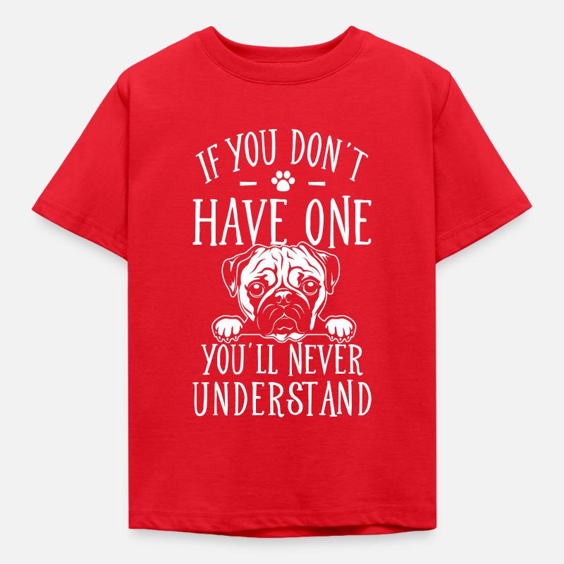 Mops Spruch lustig - Kinder T-Shirt - Rot