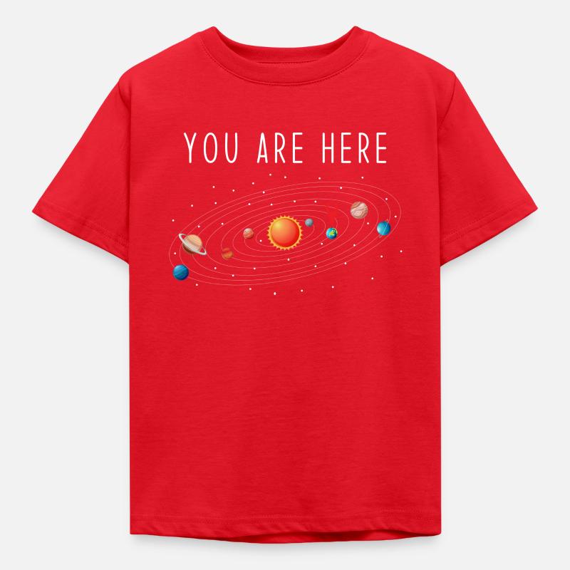solar system - Kids' T-Shirt - red