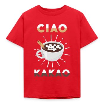 Ciao Kakao - Kinder T-Shirt - Rot - Vorne - AI Model Kid Male (0cm)