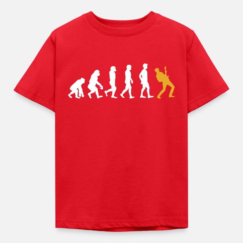 Guitariste cadeau évolution guitare - T-shirt Enfant - rouge