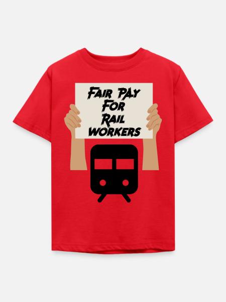 Faire Bezahlung für Eisenbahner - Kinder T-Shirt - Rot