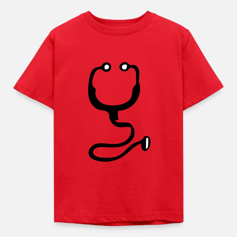 Stethoskop - Kinder T-Shirt - Rot