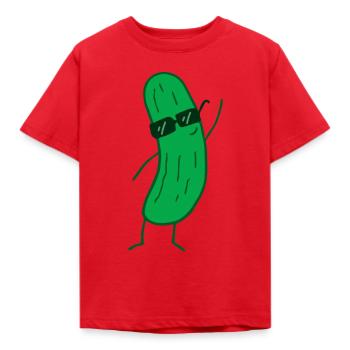 Gurke - Kinder T-Shirt - Rot - Vorne - AI Model Kid Male (0cm)