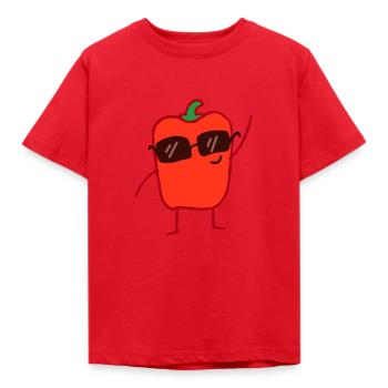 Motif végétal paprika - T-shirt Enfant - rouge - Devant - AI Model Kid Male (0cm)
