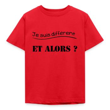 Handicap et différences - T-shirt Enfant - rouge - Devant - AI Model Kid Male (0cm)