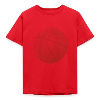 basketball - Kids' T-Shirt - red - Front - AI Model Kid Male (0cm)