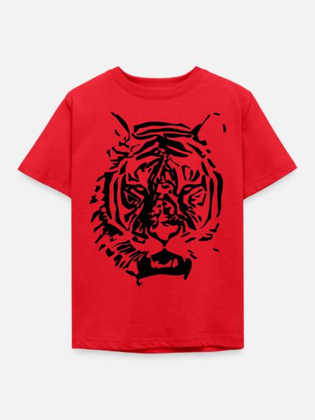 Tiger - Kinder T-Shirt - Rot