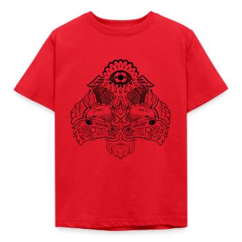 Paralleler menschlicher Gedanke - Kinder T-Shirt - Rot - Vorne - AI Model Kid Male (0cm)