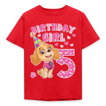 Paw Patrol 5 Jahre alt Geburtstag Skye - Kinder T-Shirt - Rot - Vorne - AI Model Kid Male (0cm)