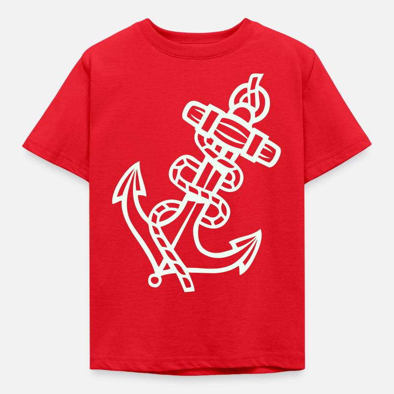 Anker Symbol - Kinder T-Shirt - Rot