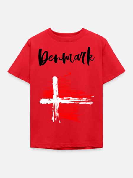 Denmark - Dänemark - Fanshirt - Kinder T-Shirt - Rot