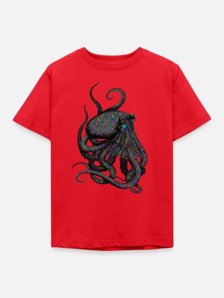 Oktopus Goa - Kinder T-Shirt - Rot