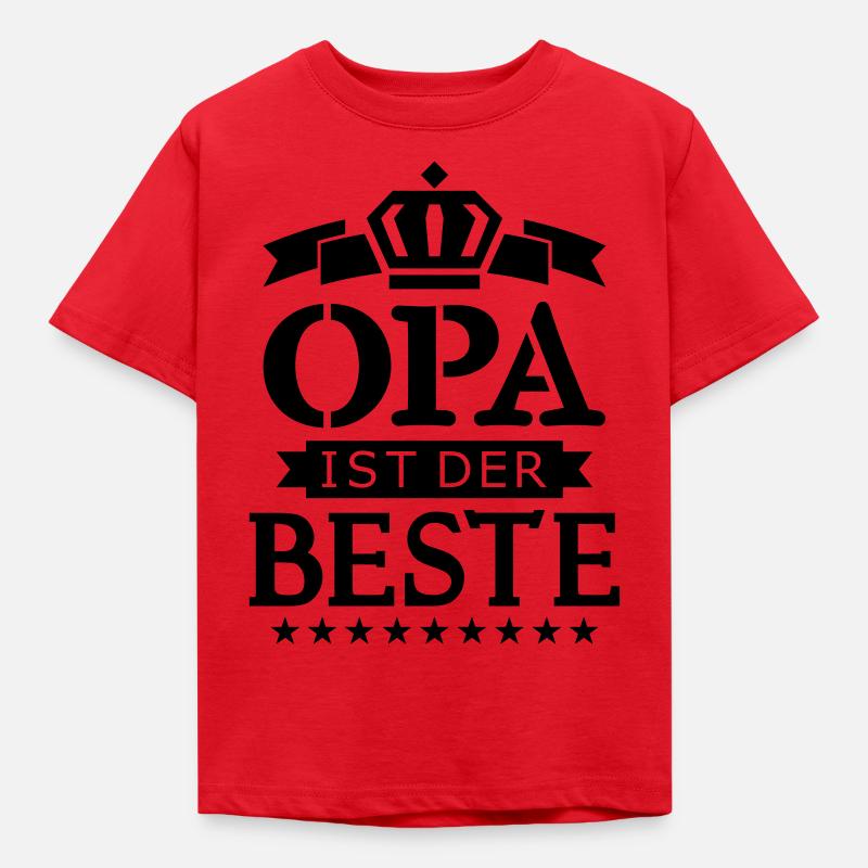 Opa ist der Beste - Kinder T-Shirt - Rot