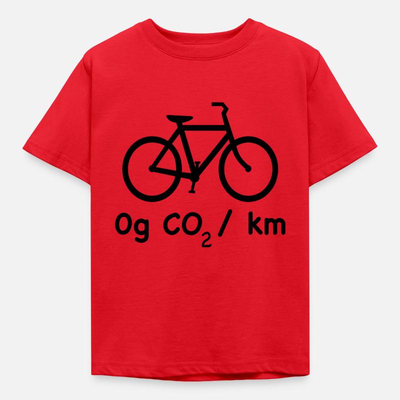 Bicycle is cool - 0g CO2 per kilometer - Kids' T-Shirt - red