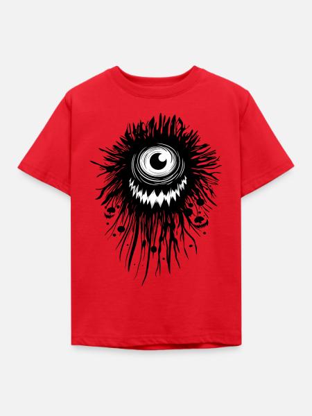Das lächelnde Monster - Kinder T-Shirt - Rot