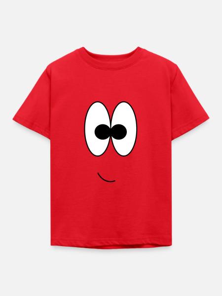 Gesicht - Kinder T-Shirt - Rot