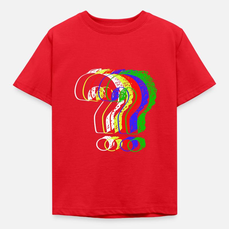 Points d'interrogation colorés - T-shirt Enfant - rouge