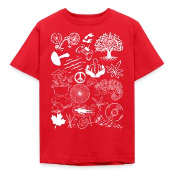 Style de vie numérique et analogique - T-shirt Enfant - rouge - Devant - AI Model Kid Male (0cm)