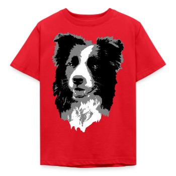 Border Collie - T-shirt Enfant - rouge - Devant - AI Model Kid Male (0cm)
