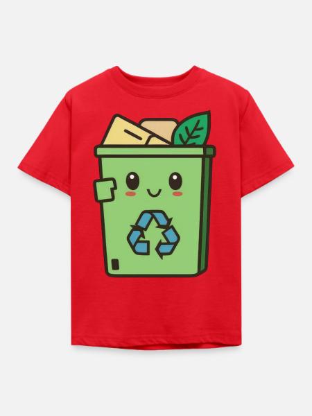niedliches Recycling - Kinder T-Shirt - Rot