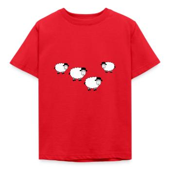 Schafe - Kinder T-Shirt - Rot - Vorne - AI Model Kid Male (0cm)