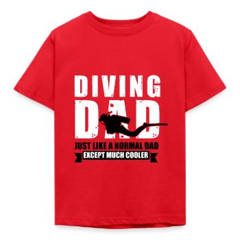 DIVING DAD Père Scuba Plongée - T-shirt Enfant - rouge - Devant - AI Model Kid Male (0cm)