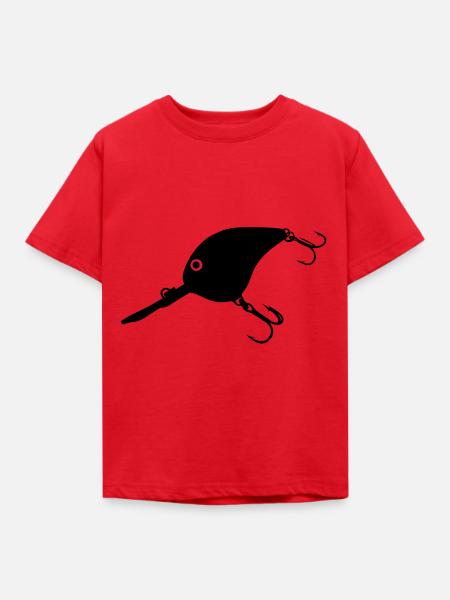 Raubfisch Kunstkoeder Shirt - Kinder T-Shirt - Rot