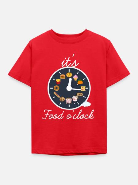 Food o'clock - Kinder T-Shirt - Rot