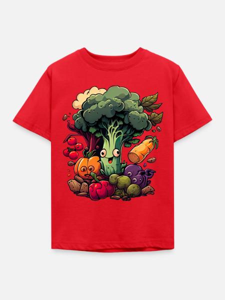 Ich liebe Gemüse - Kinder T-Shirt - Rot