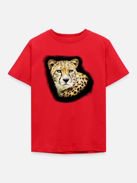Gepard - Kinder T-Shirt - Rot