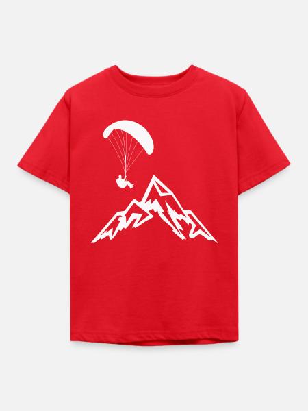 Gleitschirmflieger Fallschirmspringer - Kinder T-Shirt - Rot