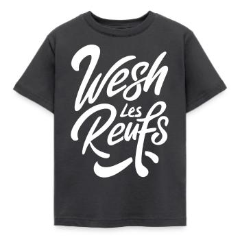 Wesh les reufs - T-shirt Enfant - charbon - Devant - AI Model Kid Female (0cm)