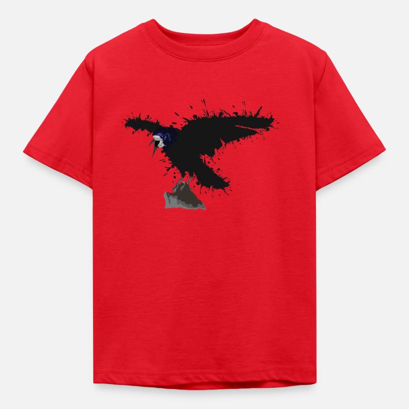 Rabe - Farbklecks - T-shirt Enfant - rouge