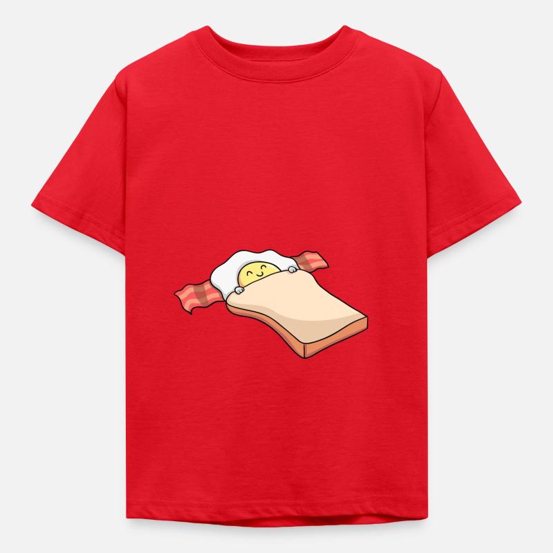 Breakfast - Breakfast - Bacon - Toast - Egg - Kids' T-Shirt - red