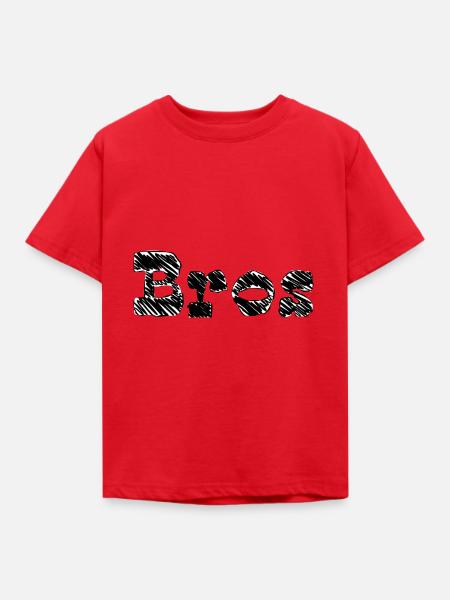 Bros T-Shirt - Kinder T-Shirt - Rot