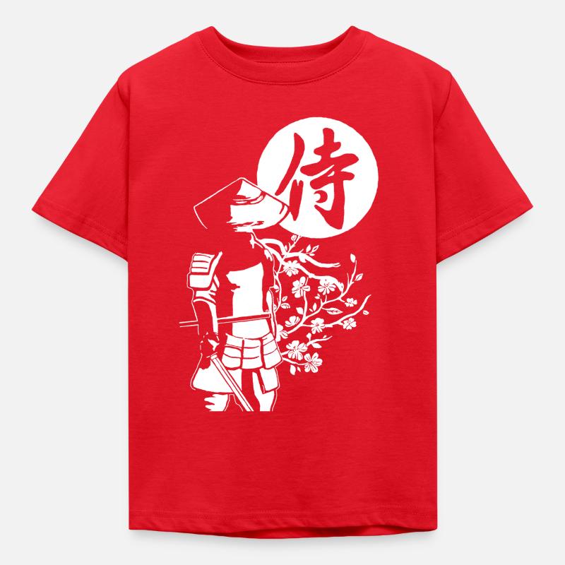 Samouraï Blanc - T-shirt Enfant - rouge