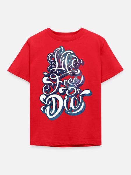 frei leben oder sterben - Kinder T-Shirt - Rot
