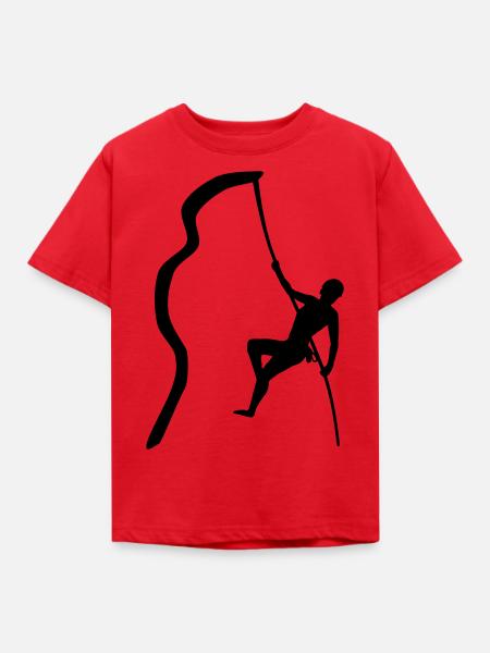 Klettern, kletterin 2, frau - Kinder T-Shirt - Rot