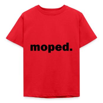 Moped - Kinder T-Shirt - Rot - Vorne - AI Model Kid Male (0cm)