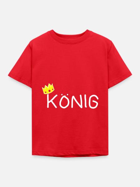König - Kinder T-Shirt - Rot