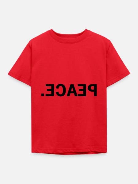 PEACE. PEACE. Schwarz - Kinder T-Shirt - Rot
