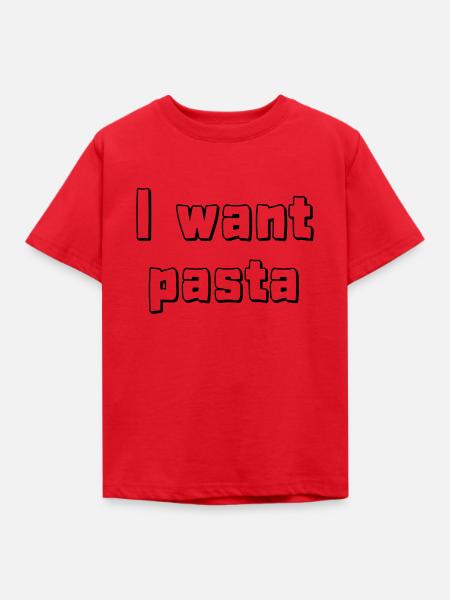 Pasta - Kinder T-Shirt - Rot