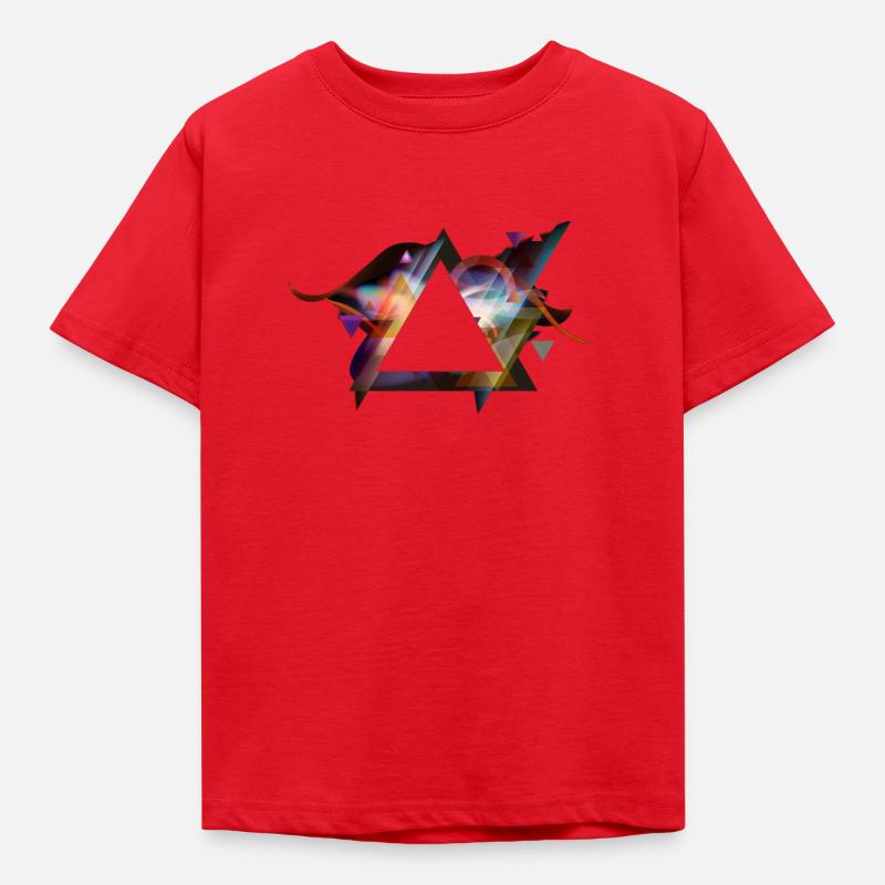 Illuminati Triangle - Kids' T-Shirt - red