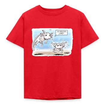 Schlechte Laune Axolotl - Kinder T-Shirt - Rot - Vorne - AI Model Kid Male (0cm)