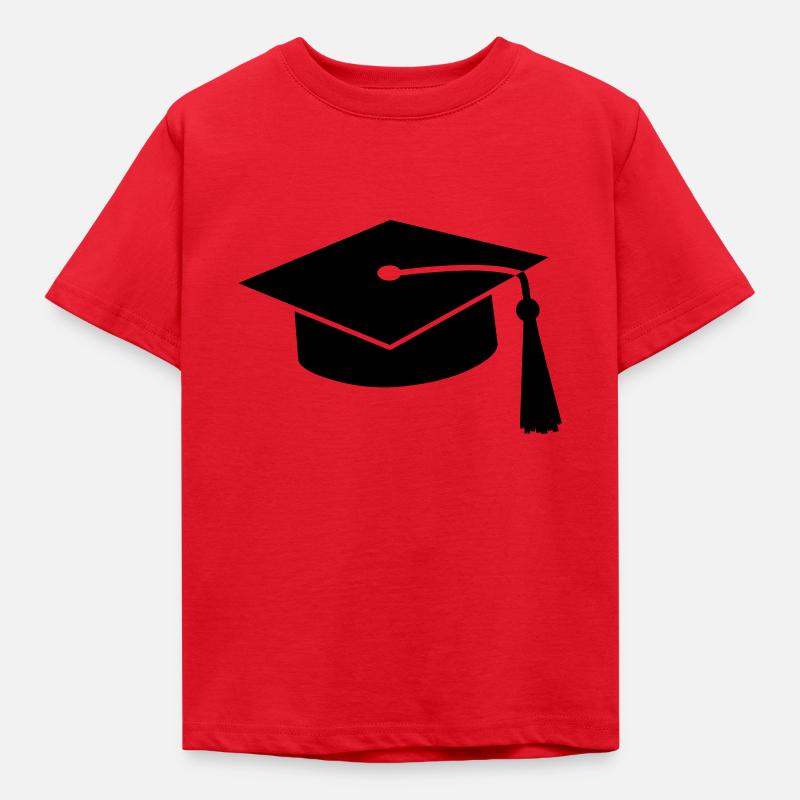 Abschluss Mütze - Doktorhut v2 - Kinder T-Shirt - Rot