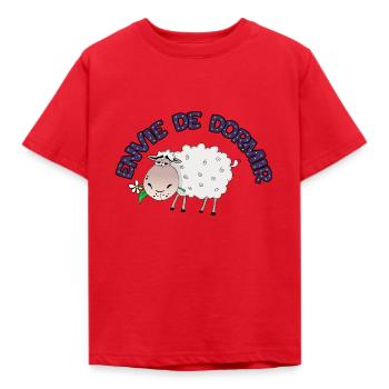 Envie de dormir - Mouton - T-shirt Enfant - rouge - Devant - AI Model Kid Male (0cm)
